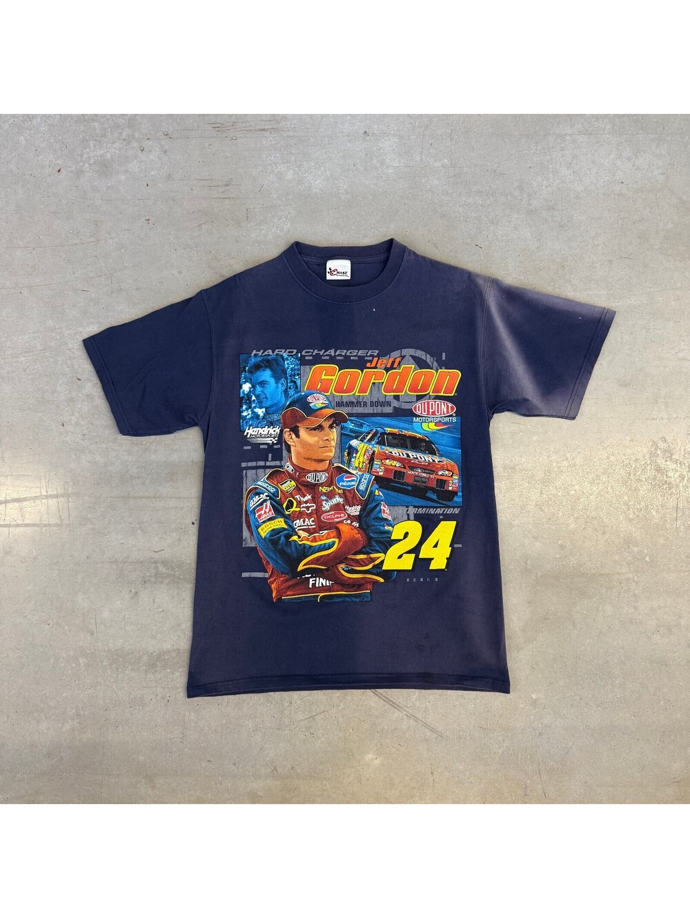 Vintage 2000s Jeff Gordon Nascar Racing Graphic Sun Faded T-Shirt Large